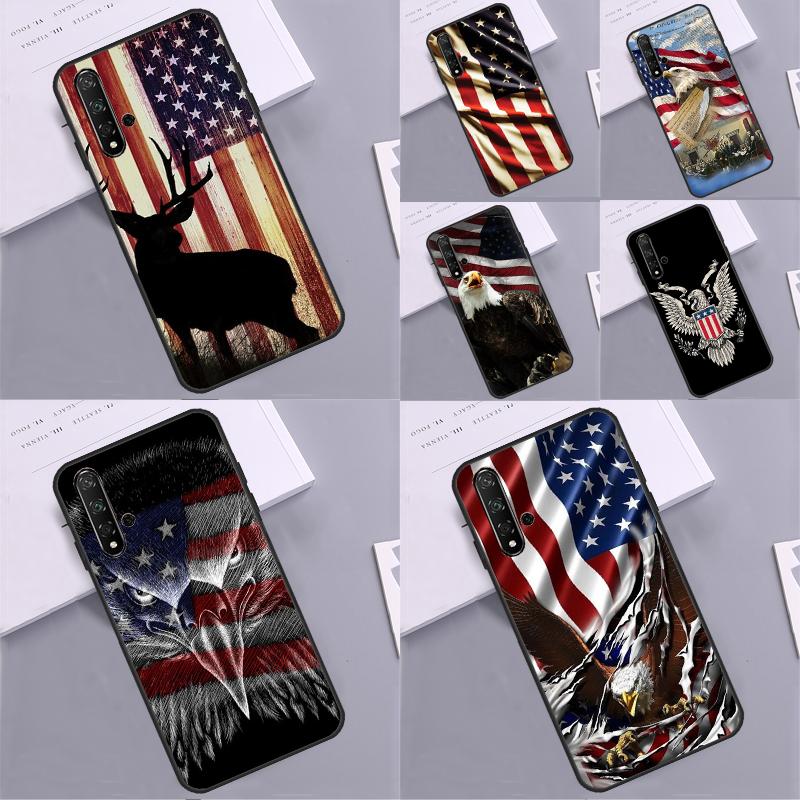Чехол для Huawei Nova 7i 8i 11i 12i 12s 9 10 SE Y90 Y60 Y70 Y72 Y61 Y91 P30 P40 Lite P60 Pro с флагом США