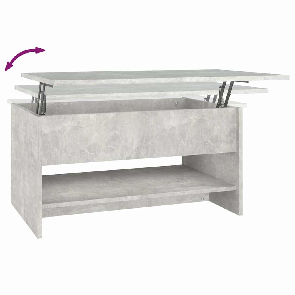Coffee Table Concrete Grey 80 x 50 x 40 cm Particleboard