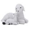 Sheep Figurines Rustic Style Distressed Look Resin Material Decorative White Lamb Ornament for Farm