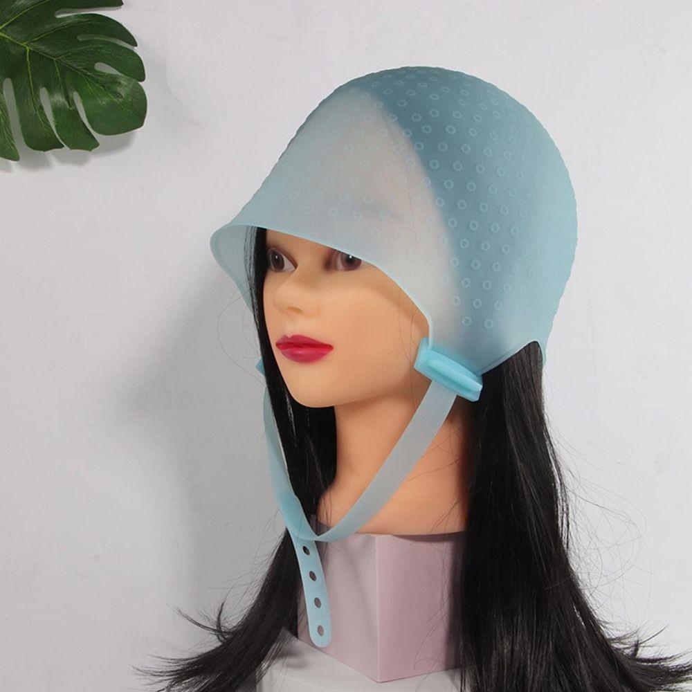 Hairdressing Salon Hair Coloring Hat Hair Styling Tools Highlighting Dye Cap Hook Silicone Cap