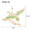 Crystal Crane Bird Brooches Rhinestone Phoenix Brooch Pin Wedding Jewelry Gifts