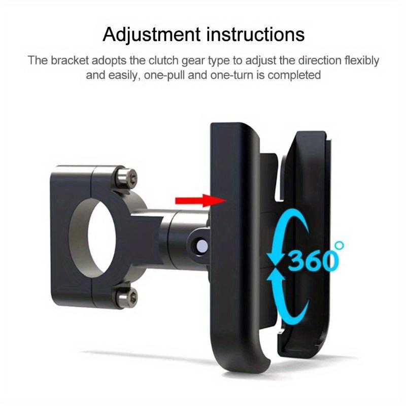 1 шт., вращающийся на 360° алюминиевый сплав, держатель для телефона для мотоцикла, велосипеда, для смартфона 4-7 дюймов, GPS, крепление на руль 20-30 мм, аксессуары для мотоцикла