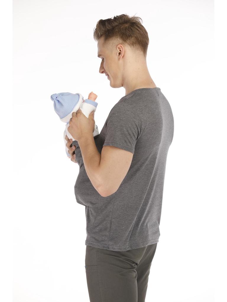 Kangaroo Mom & Dad Multifunctional Nursing Pullover Casual Round Neck T-shirt