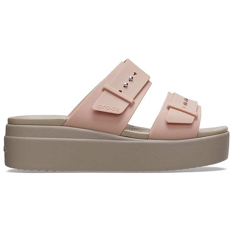 Crocs Легкие Дышащие Нескользящие Шлепанцы Женская Обувь Розовый Коричневый 207431-6RL