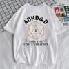 ADHD&D Roll for Concentration T-shirt Funny Gamer Dungeons DM RPG Dice Dragon T Shirts Summer All-Match Fashion Cotton Tops