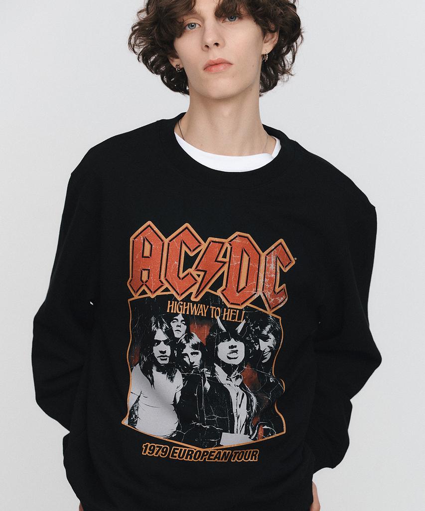 Свитшот Beulabado Acdc Highway To Hell Tour 79 Чёрный (Brent2317)