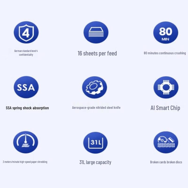 Comi P-8740 4-Level Security Commercial Paper Shredder