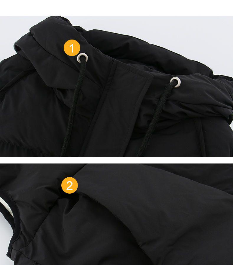 Женский пуховый хлопковый жилет с капюшоном - Новинка 2023 Осень/Зима Модный короткий свободный жилет