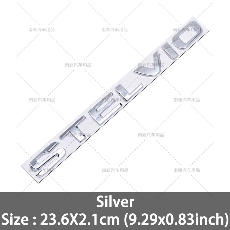 RZUD8 3D Metal Q2 Q4 Letter Badge Rear Giulia Stelvio Trunk Emblem Car Stickers For Alfa Romeo Giulia Stelvio Car Styling Accessories