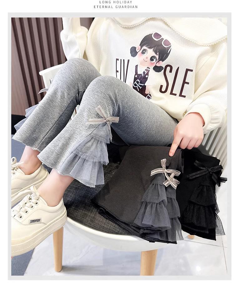 Брюки-клеш для девочек - корейские леггинсы весна/осень 2024 года