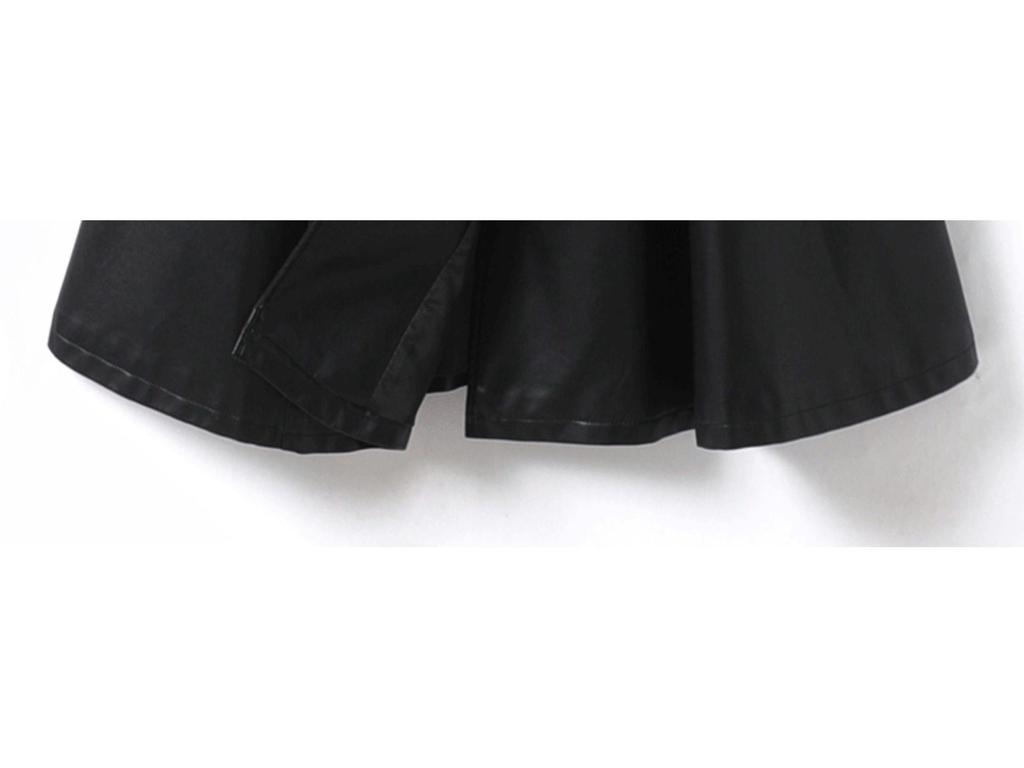 Женское пальто из овчины: Элегантная, со шнуровкой, подчеркивающая талию, длинная юбка в стиле из кожи, Коллекция 2025