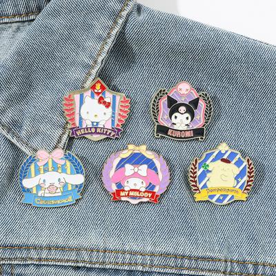 Металлическая значка Sanrio Куроми Собака Югуи Пудинг ** Студенческая Высококачественная Сумка Брошь из Сплава