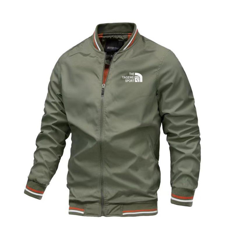 Мужская модная молодежная куртка-бомбер с воротником-стойкой Весна/Осень 2025