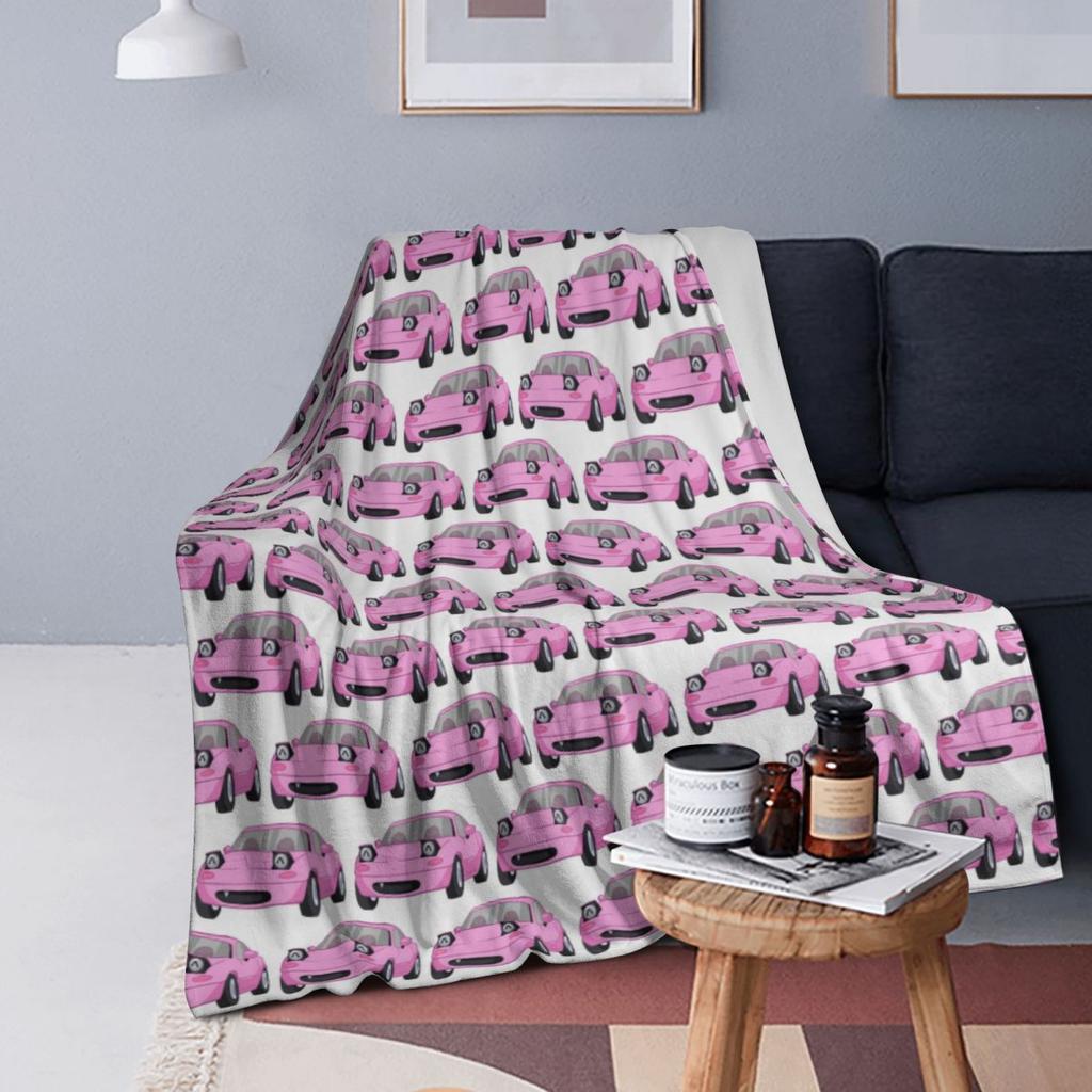 Cute Miata Face Blankets Soft Warm Flannel Throw Blanket Plush for Bed Living room Picnic Travel Home Couch