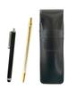 Набор из 2 тонких пеналов из воловьей кожи, черного стилуса и шариковой ручки Z66 из цельного золотого шестигранника T23-ASB708-Z66KB-2