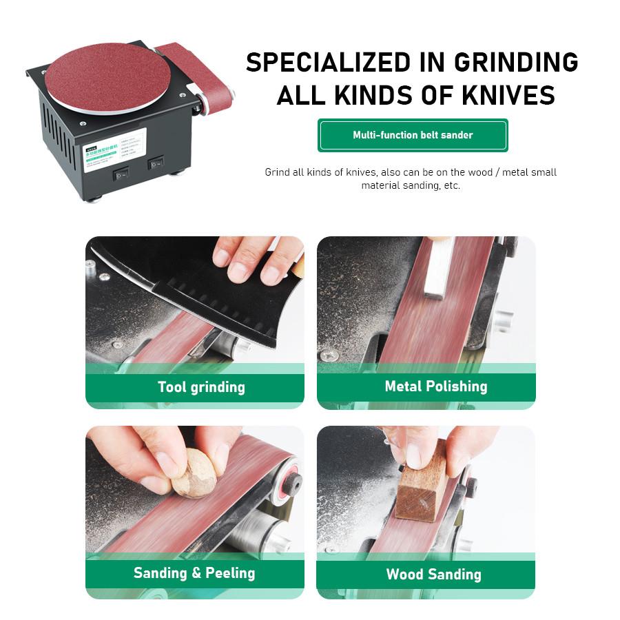 Высокоскоростная шлифовальная машина с диском, точилка для ножей, многофункциональный электрический ленточный шлифовальный станок, настольная шлифовально-полировальная машина