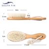 Деревянная детская щетка для волос SOUTH FIN для новорожденных, расческа для волос из мягкой шерсти, массаж головы для детей