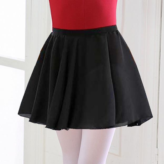 Универсальная и элегантная детская танцевальная юбка-фартук из шифона 100D