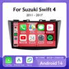Android 14 для Suzuki Swift 4 2011 - 2017 Автомобильный мультимедийный плеер Головное устройство Стерео GPS-навигация BT WIFI автомобильные аксессуары инструменты