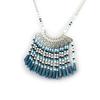 [N3108] - Silver Turquoise Blue 'Navajos' Necklace