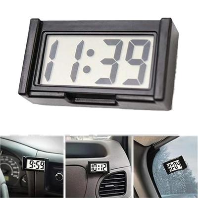 Мини цифровые часы с большим экраном для приборной панели автомобиля, электронные часы, самоклеящиеся мини-часы, автомобильные часы для приборной панели грузовика