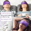 Lavender Eye Pillow for Yoga Relaxation Sleeping Microwavable Weighted Mask for Dry Eyes Hot & Cold Compress with Aromatherapy