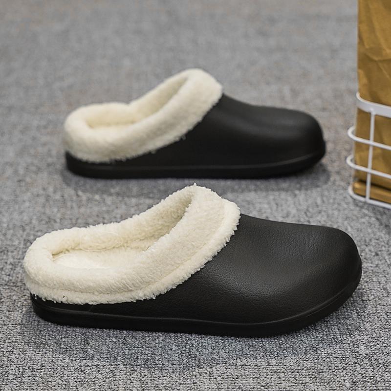 New Slippers Men's Home Winter Casual Shoes For Men Indoor Ourdoor Plus Warm Non-slip Round Toe Eva Mans Slipper Young Fashion