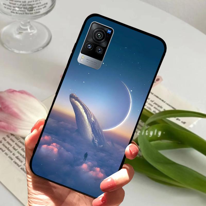 Чехол для VIVO X60 Pro 5G V2046 V2047A Мультяшный Милый Матовый Силиконовый ТПУ Мягкий Чехол для Телефона Для Vivo X60 X 60 Ударопрочный Coque Бампер