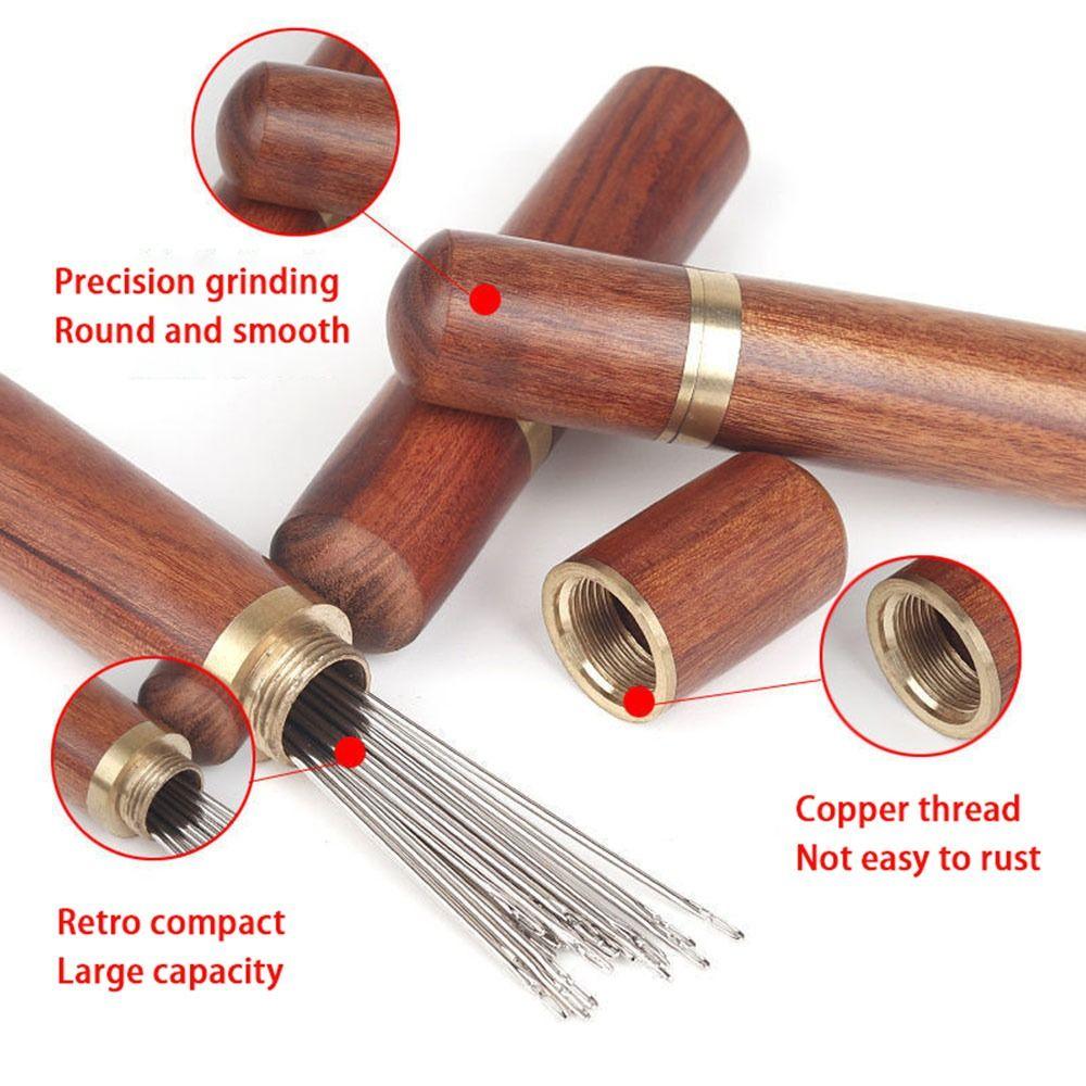 Игольница из сандалового дерева, деревянные принадлежности для квилтинга, органайзер для иголок своими руками, универсальный