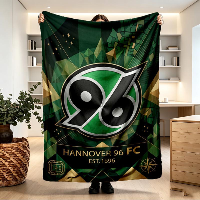 Hannover 96 Football Print Blanket - Soft & Comfortable, for Bedroom, Travel, Sofa, Home Decoration - Birthday Christmas Gift for Friend