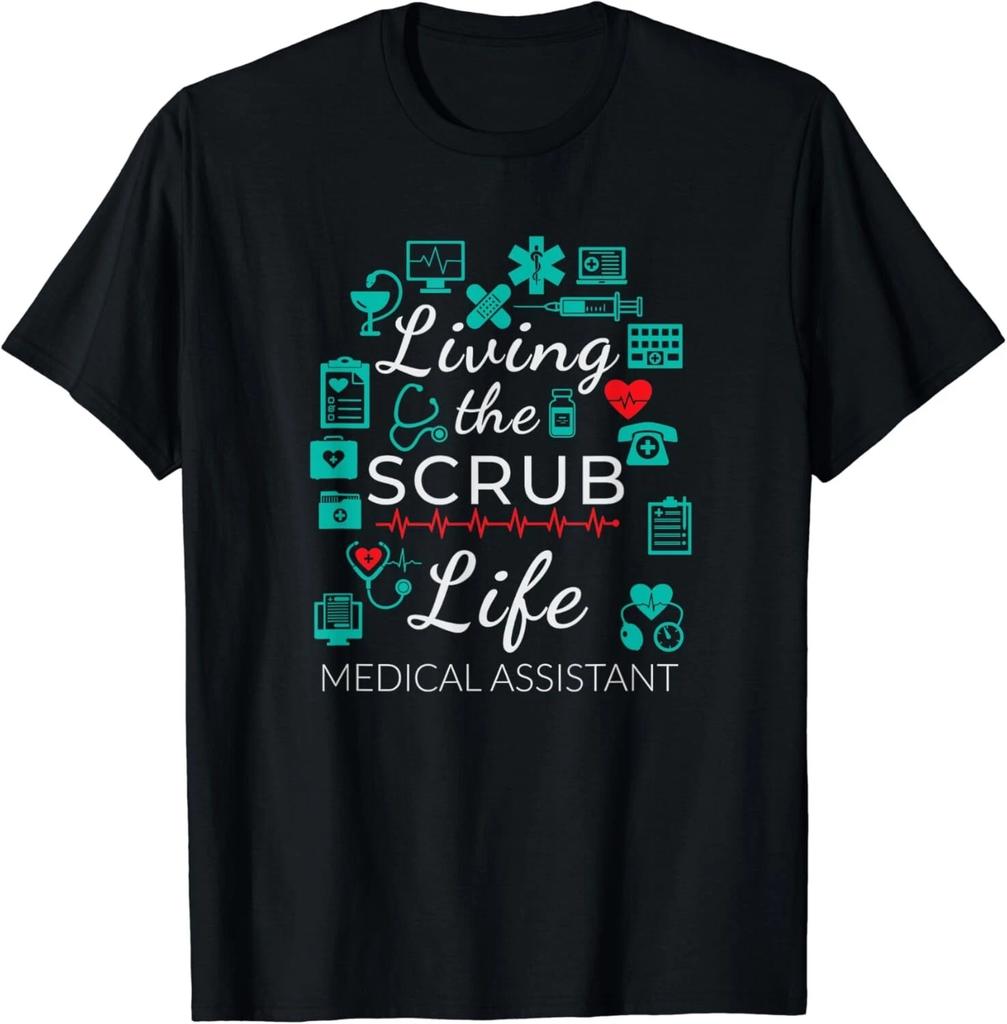 Living The Scrub Life Funny Medical Assistant Gifts Unisex T-Shirt