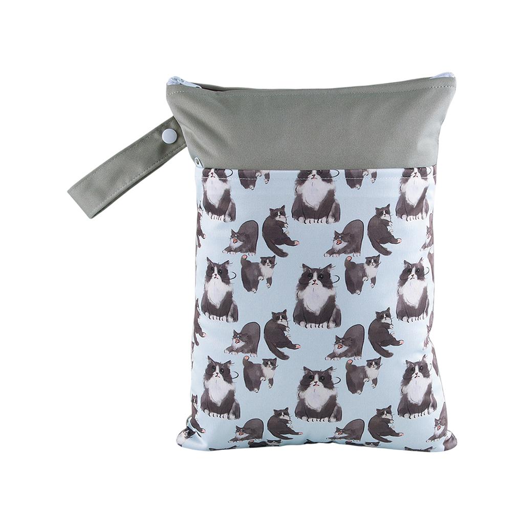 Водонепроницаемая сумка для хранения на молнии двойного назначения для влажного и сухого использования, милая сумка для хранения одежды