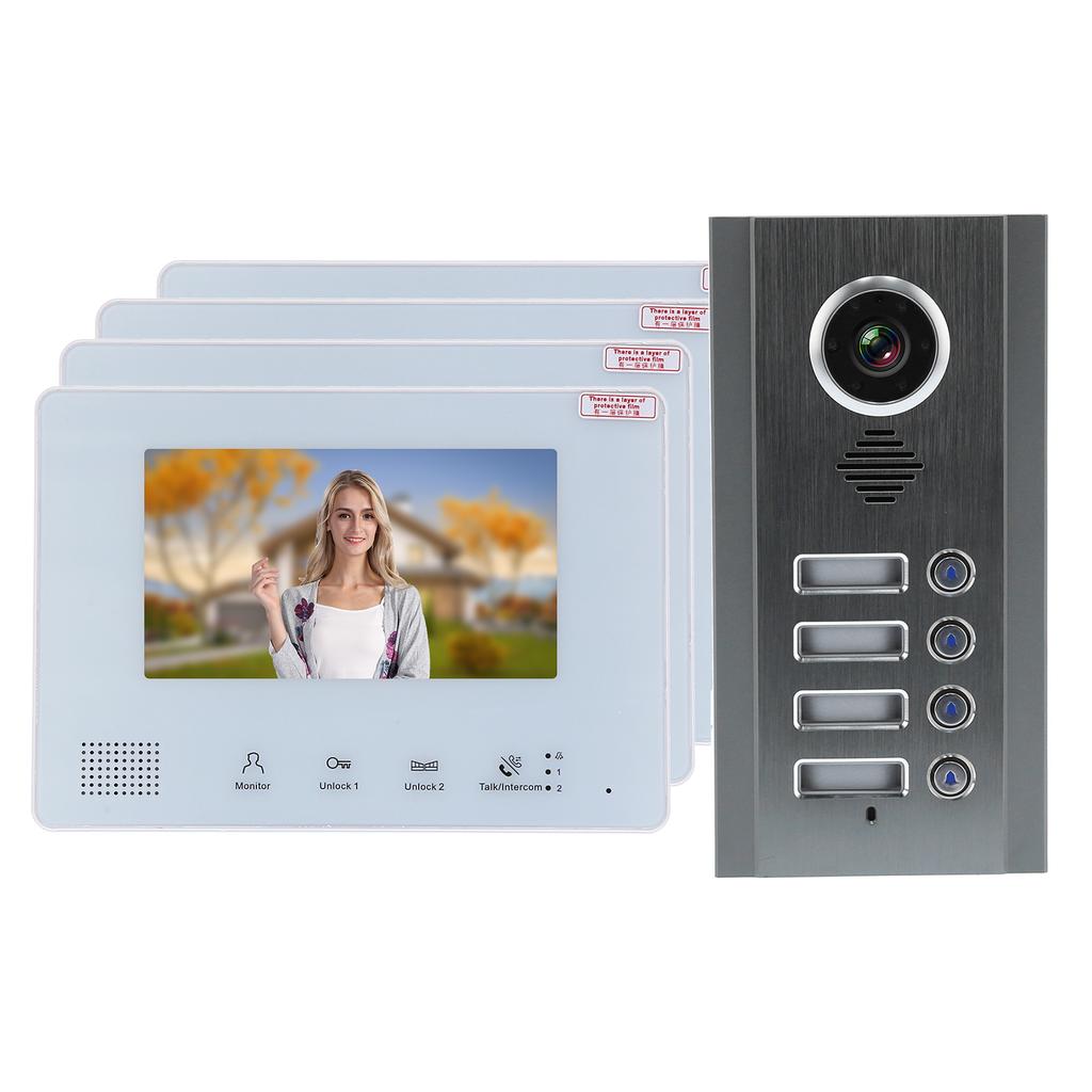 7in Direct Press Type Smart Video Door Phone Intercom System With Electric Strike for Villa House