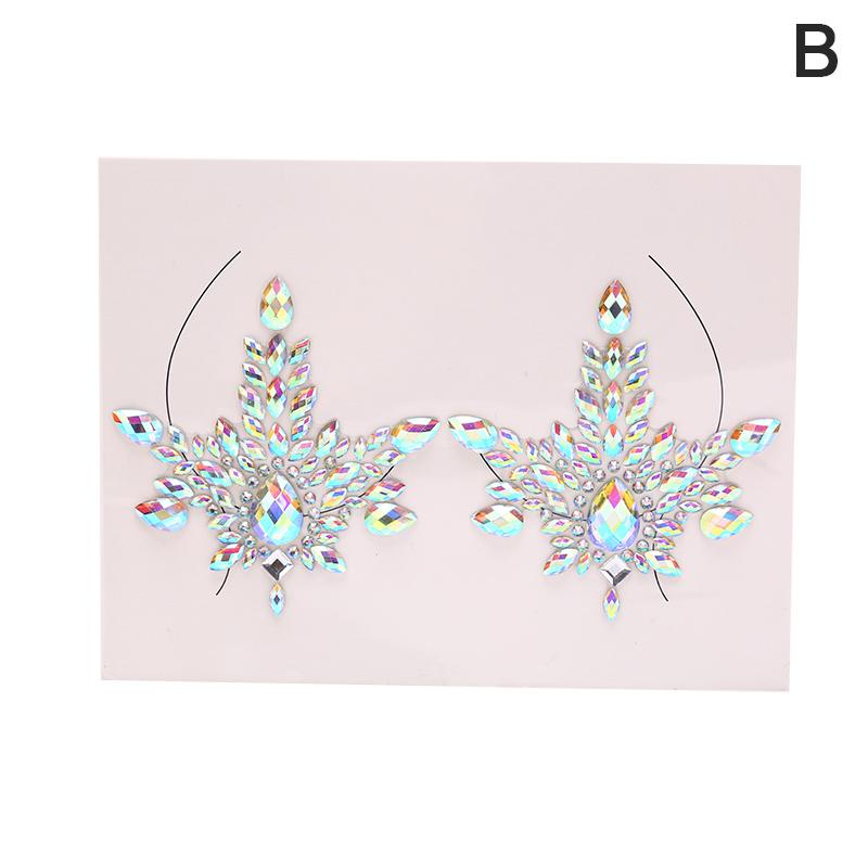 Акриловые кристаллические наклейки на соски, клейкие наклейки на грудь, сексуальные наклейки