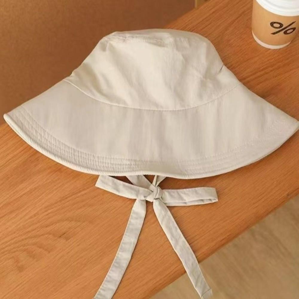 Breathable Lace-up Sunshade Hat UV Protection Bucket Cap Perfect Wide Brim Fisherman Hat Leisure