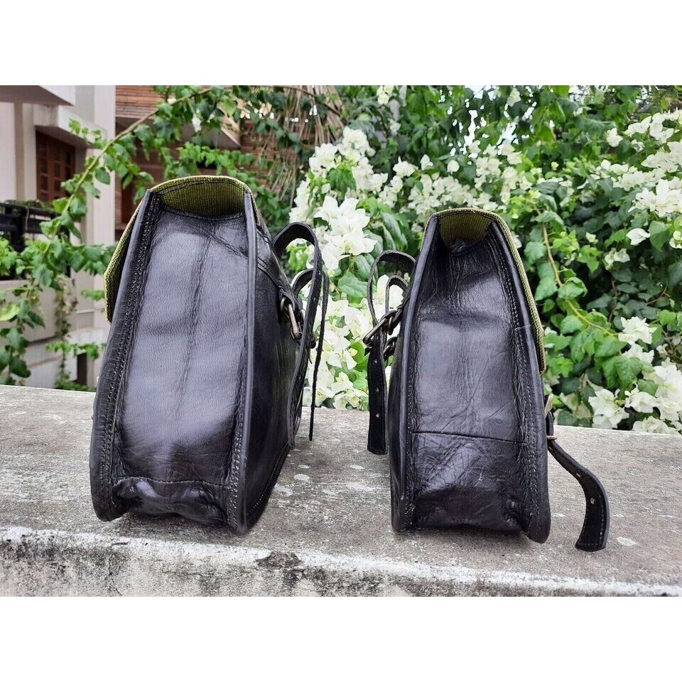 Новые мотоциклетные 2 седельные сумки из козьей кожи, боковые сумки для багажа, пара 2 черных сумок