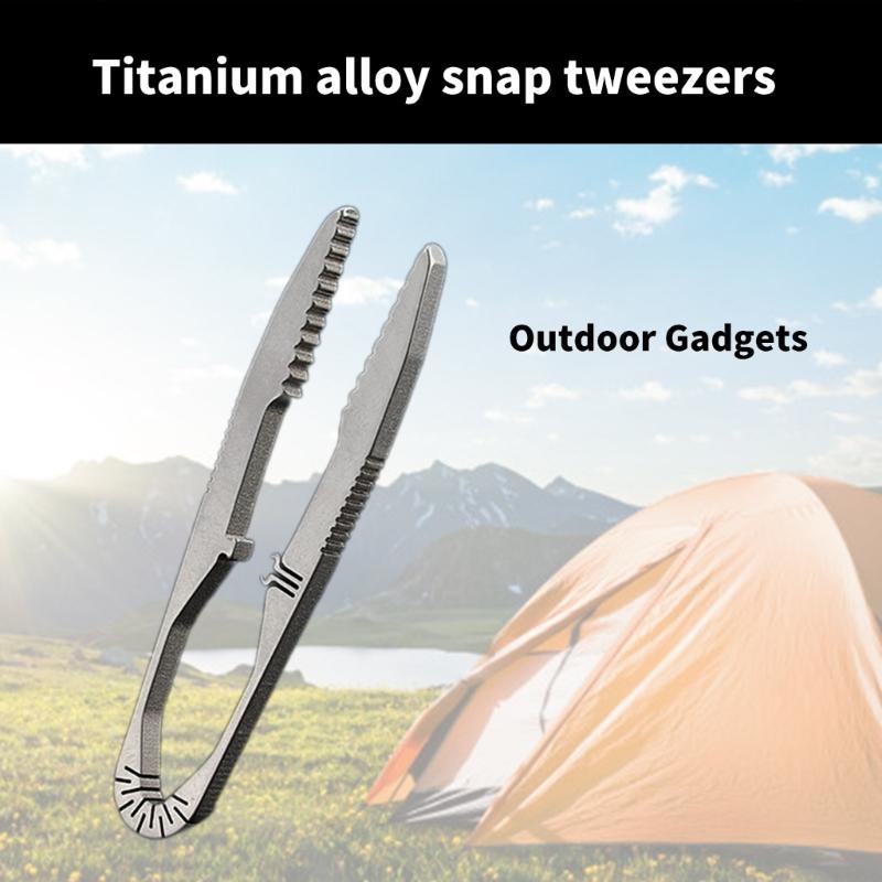 Camping Small Tweezer Titaniums Alloys Tweezer Outdoor Tool Pocket Maintenance Tool Survival Supplies Easy to Use