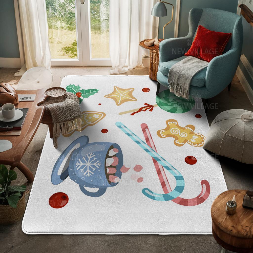 Ковер у входа в дом Домашний коврик у двери Гостиная Ванная Комната Ноги ванная комната Нескользящие коврики с водопоглощением для ванной Счастливого Рождества зима