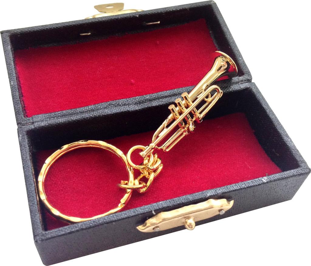 SUNRISE SOUND HOUSE Sunrise Sound House Miniature Musical Instrument Metal Trumpet 4.5cm (with Ring)