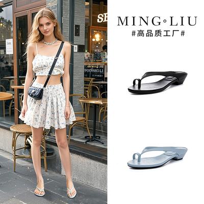 Новые шлепанцы для женщин 2025 летние повседневные универсальные сандалии модные полузатянутые высококачественные тапочки для женщин