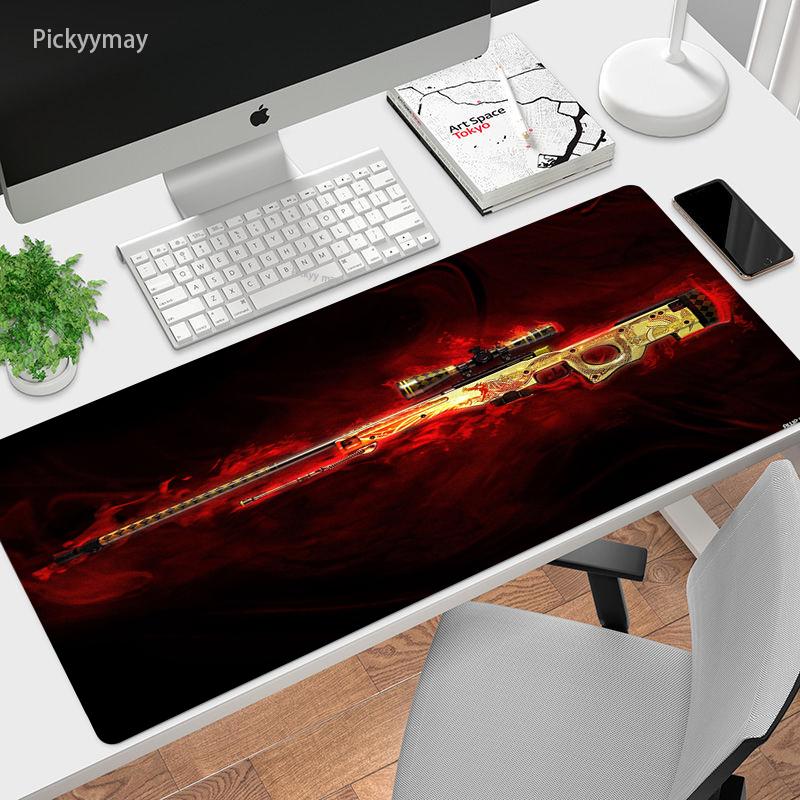 Коврик для мыши CS GO Hd, утолщенный большой коврик для мыши, коврик для мыши с запирающимся краем, резиновый коврик для игровой клавиатуры большого размера, настольные игровые коврики