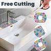 Kitchen Faucet Mat 15 x 5.5 Inch Colorful flowers Faucet Draining Mat Farmhouse Absorbent Drying Mat Sink Splash Guard Behind Faucet Drip Catcher for