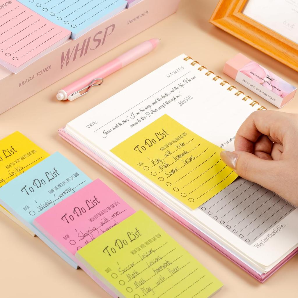 Mr. Pen- to Do List Sticky Notes, 3.5"x3", 9 Pads, 450 Sheets, Stylish Vertical to Do List Notepad, Lined Sticky Notes