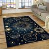 Mystic Tarot Sun Moon Mandala Area Rug – Spiritual Art Carpet for Bedroom or Living Room – Non-Slip Magic Floor Mat, Home Decor