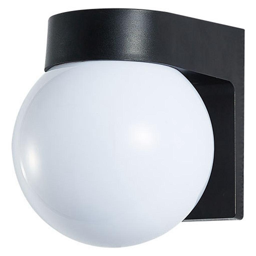 Acrylic Round Lamp Shade with PC Plastic Base Waterproof Exterior Wall Mounted Sconce Lighting Fixture Milk White