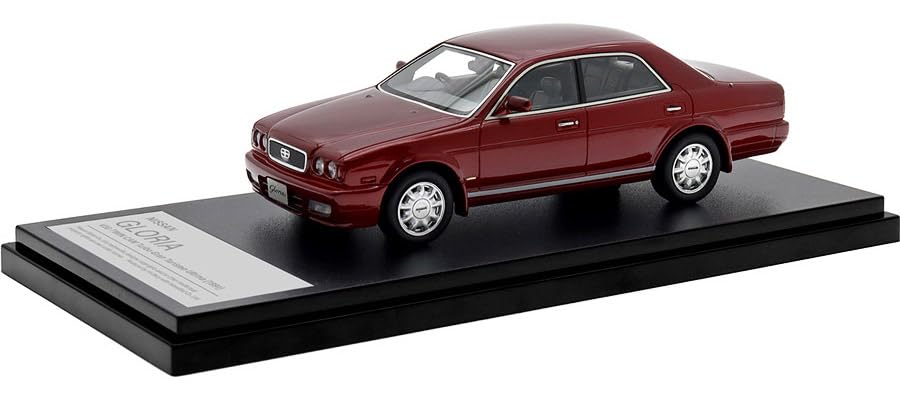 Привет, история Nissan Gloria V30 TWIN CAM Turbo Gran Turismo Ultima Raspberry Red Готовый продукт 1/43 (1991)