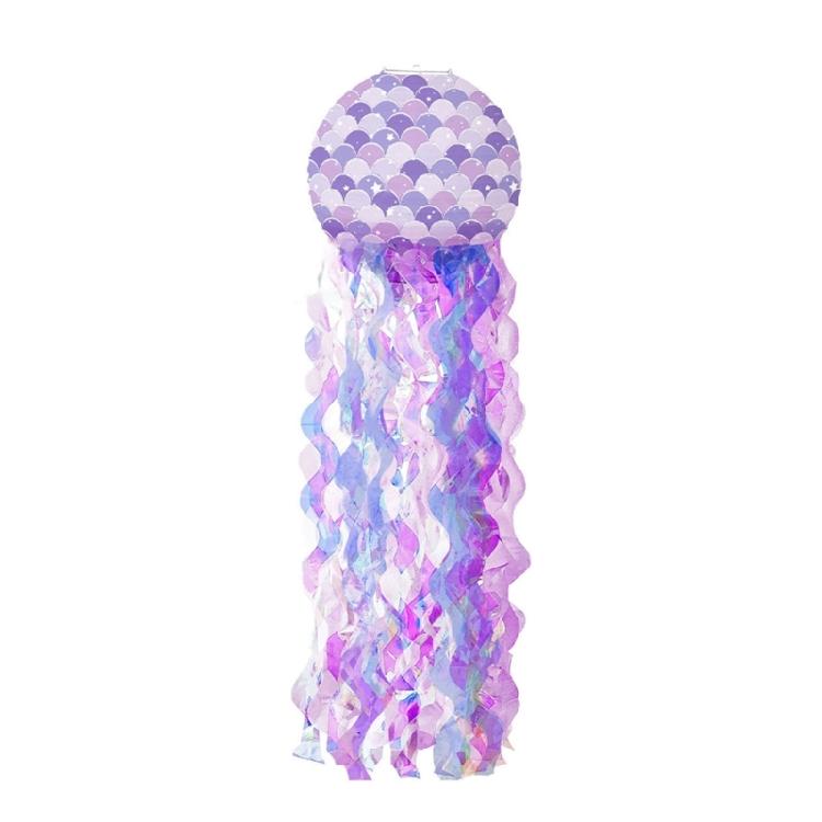 Hanging Mermaids Jellyfish Paper Lanterns Birthday Party Ornament Baby Showers Decoration Sea Themed Party Accessories