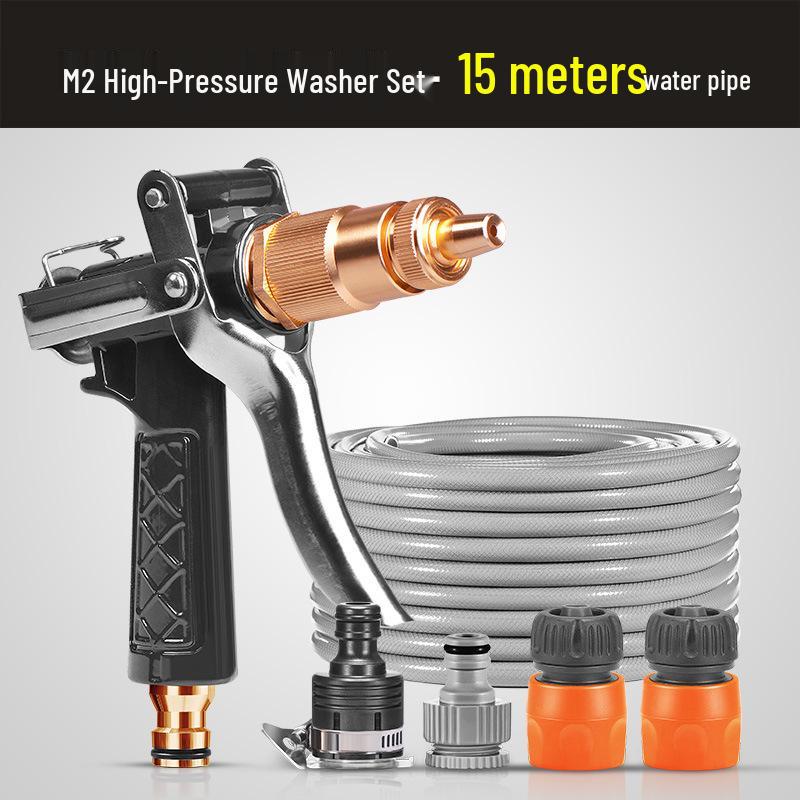 High-Pressure Water Gun Hose for Car Washing and Balcony Cleaning with Powerful Faucet Nozzle