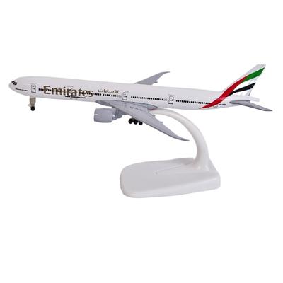 Игрушечные самолеты, масштаб 1/400, 20 см, самолет B777 Emirates Airways с шасси, металлическая модель самолета, детская игрушка-симулятор.