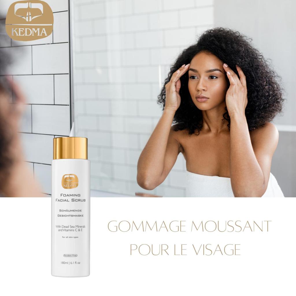 Очищающий и увлажняющий пенный скраб для лица с минералами Мертвого моря и витамином С